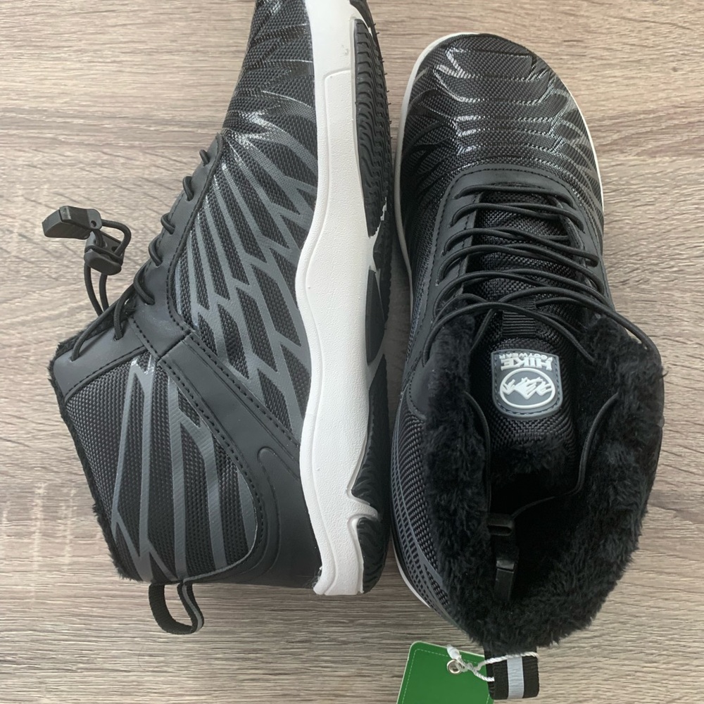 Luxe Black and Gray High-Top Women's Sneakers